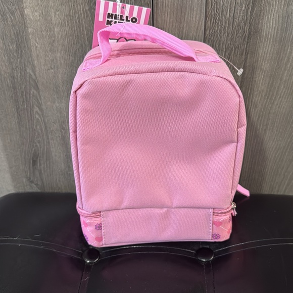 New Hello Kitty Lunch Sack Bag Or Cloth Box Pastel Pink Hearts & Floral With Tag - Picture 6 of 9